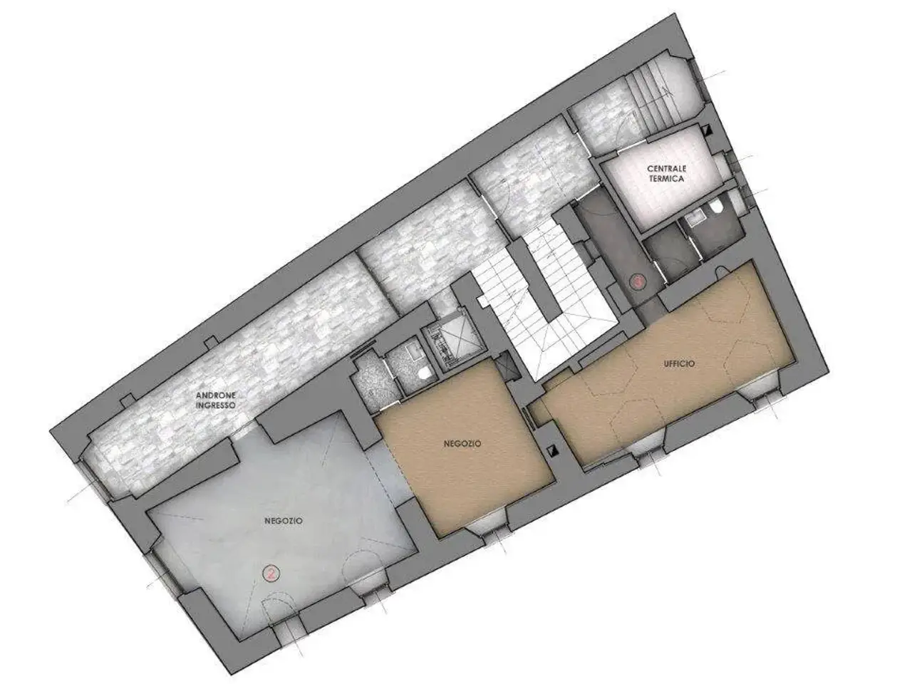 Negozio in Via F. Dolzino, Chiavenna, {3} - Planimetria 1