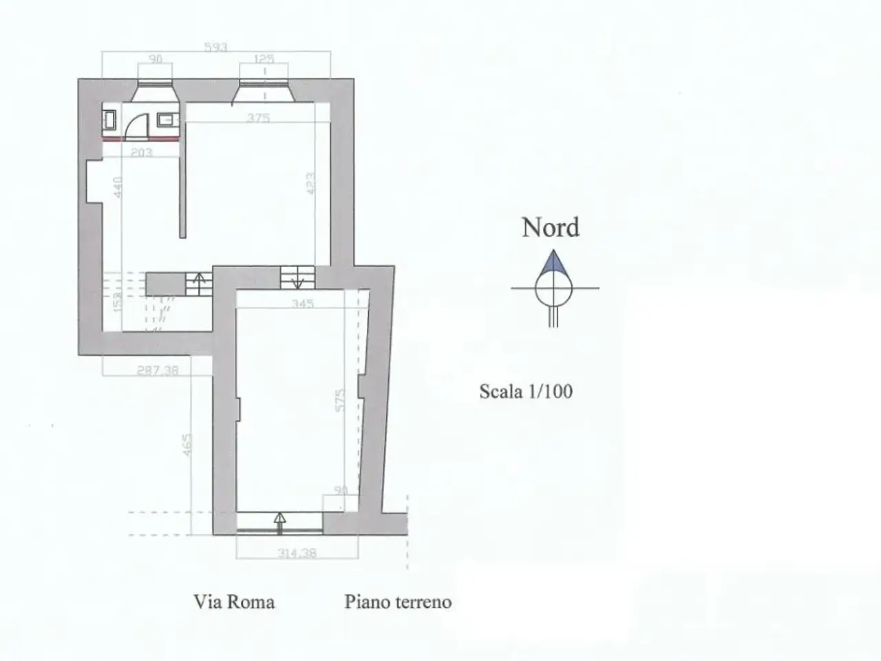 Negozio in Via Roma 17, Novi Ligure, {3} - Planimetria 1