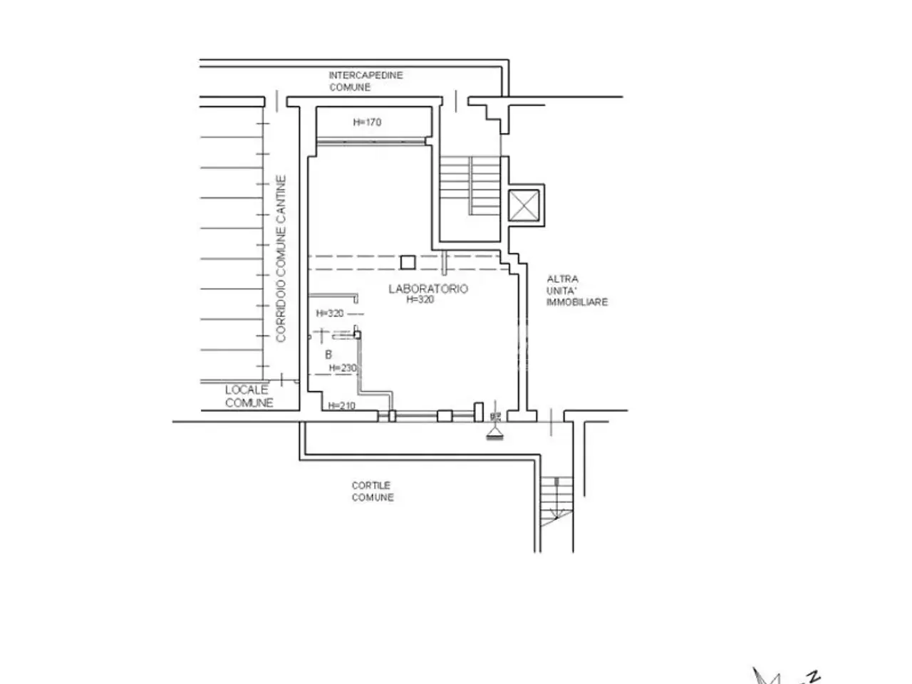 Laboratorio in Via Lario 17, Milano, {3} - Planimetria 1