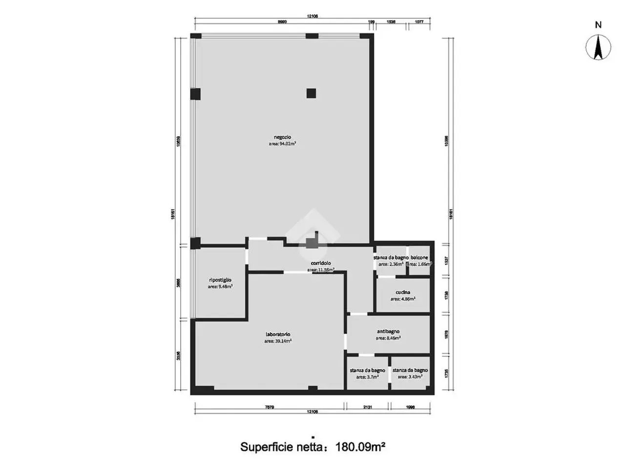Negozio in Via Montini, Lumezzane, {3} - Planimetria 1