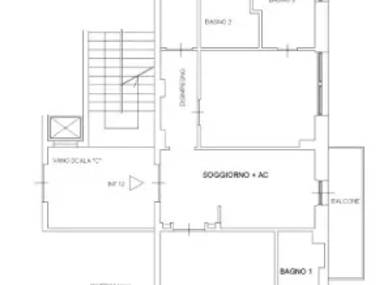 Bed & Breakfast in Via Portuense 108, Roma, {3} - Planimetria 1