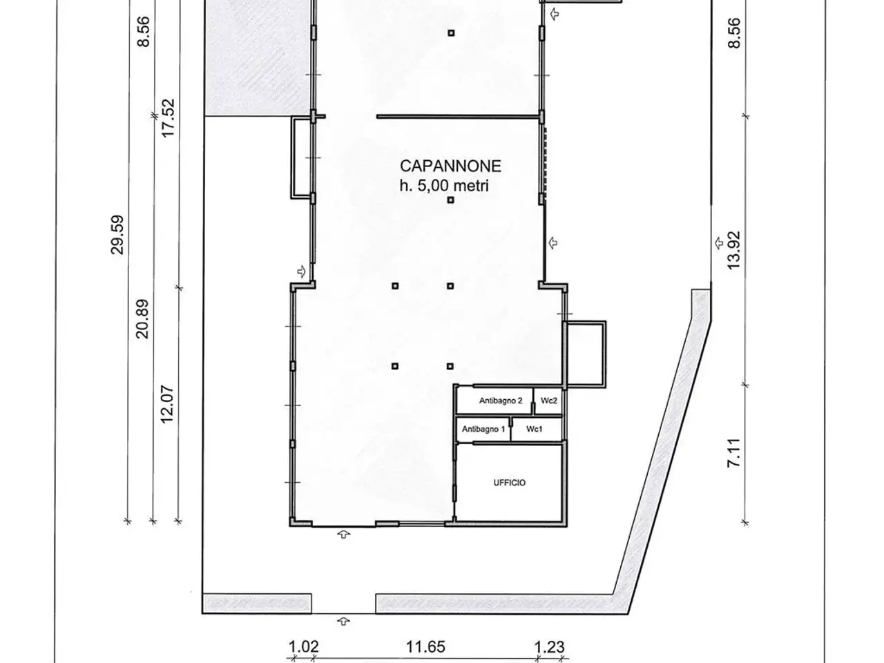 Capannone in Via Francesco Cilea 27, Cologno Monzese, {3} - Planimetria 1