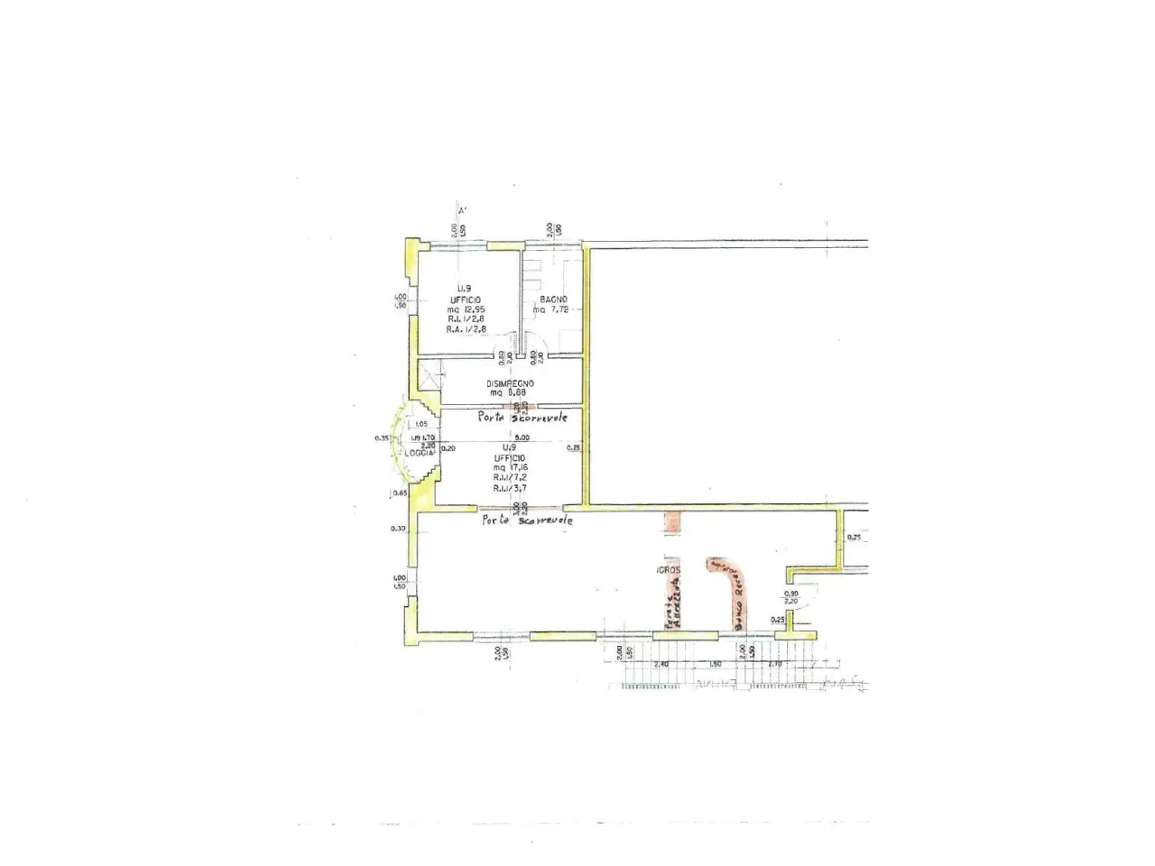 Ufficio in Via Emilia  all'Angelo , Reggio Emilia, {3} - Planimetria 1