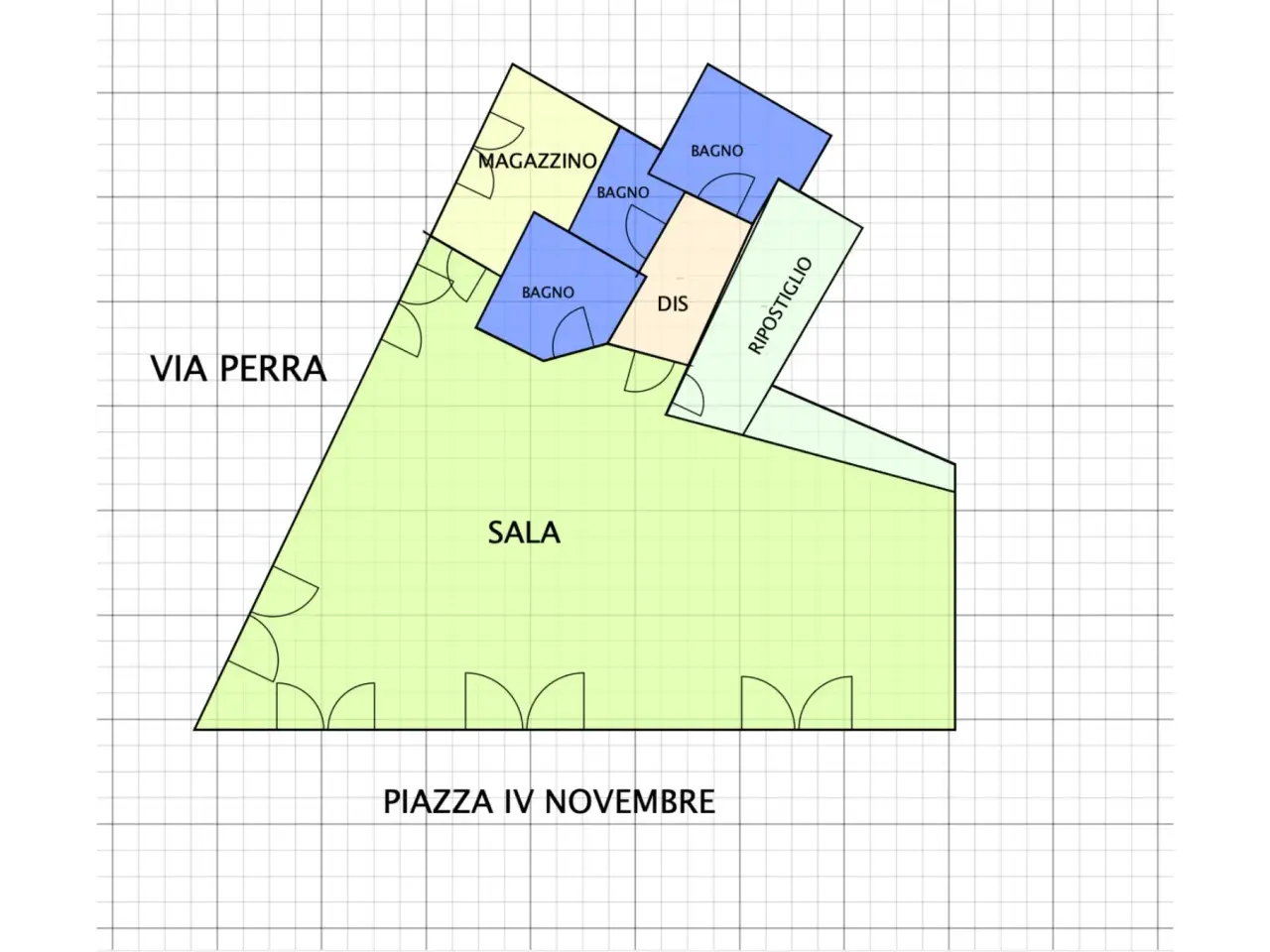 Negozio in Piazza IV Novembre 12, Quartu Sant'Elena, {3} - Planimetria 1