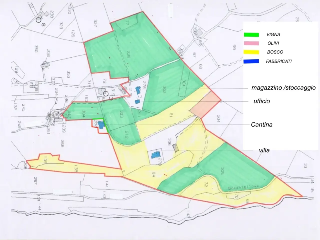 Azienda agricola in Strada Provinciale dei Tre Comuni, Montescudaio, {3} - Planimetria 1