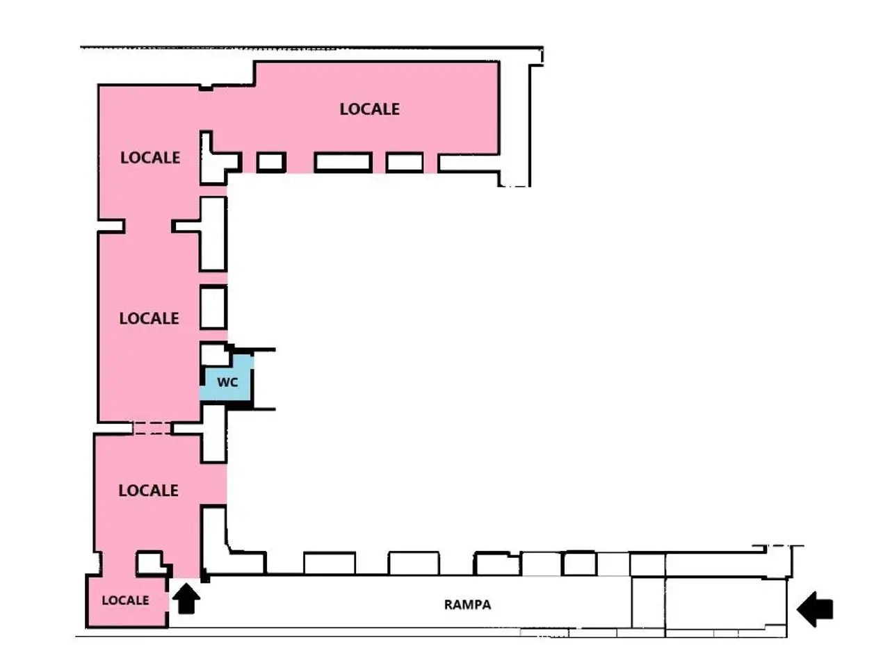 Negozio in Via Cairoli 00, Roma, {3} - Planimetria 1