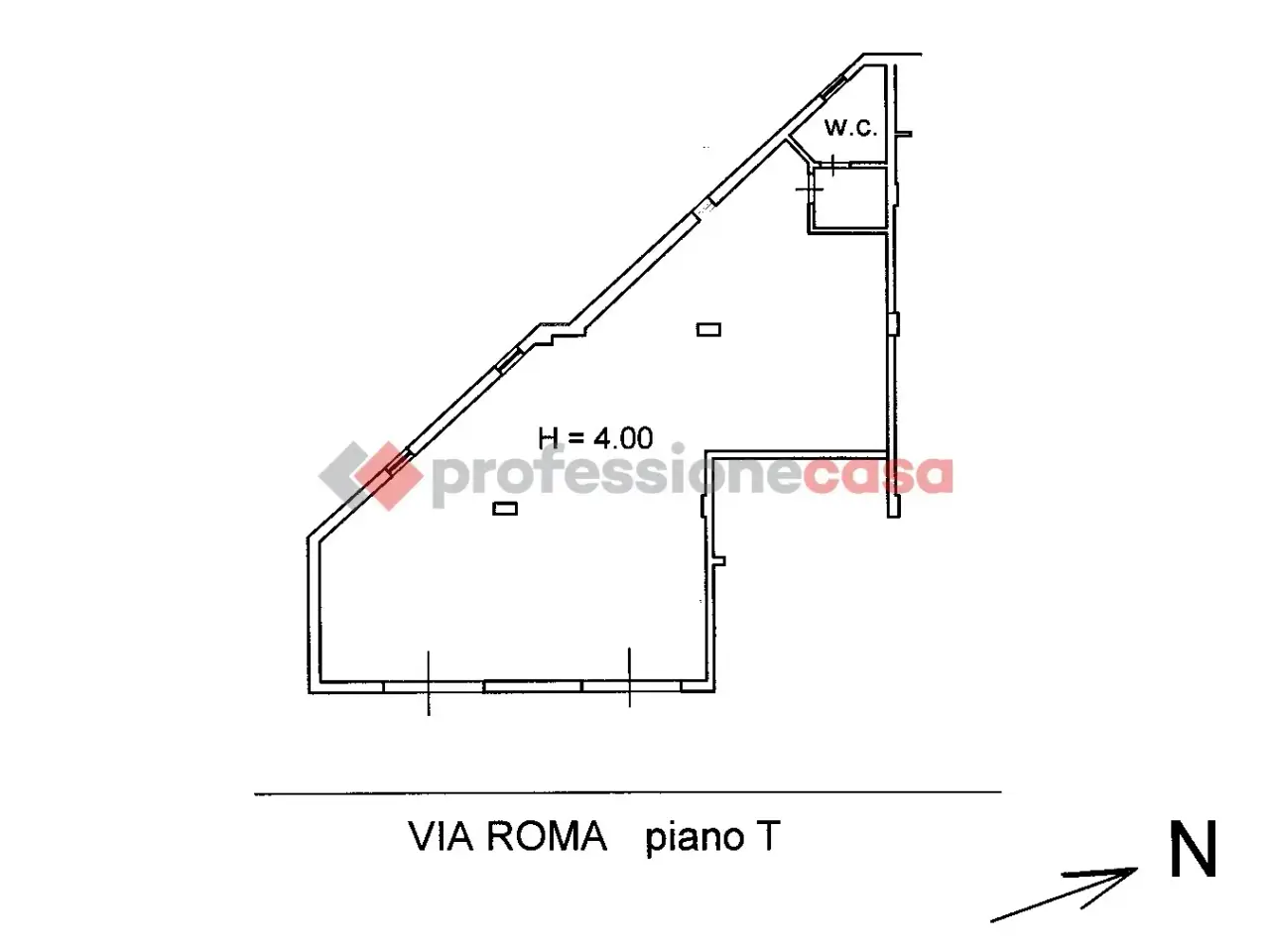 Negozio in Via Roma  9 B, Motta Sant'Anastasia, {3} - Planimetria 1