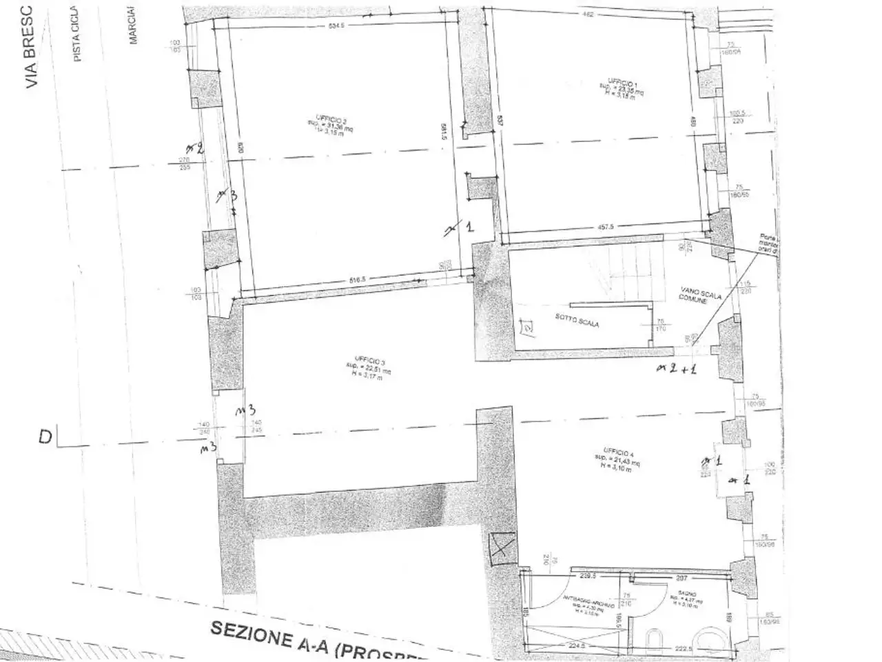 Ufficio in Via Brescia 46, Ospitaletto, {3} - Planimetria 1
