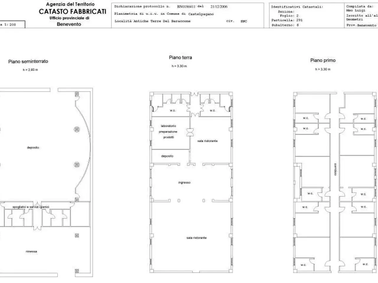 Hotel in Antiche Terre del Baraccone, Castelpagano, {3} - Planimetria 1