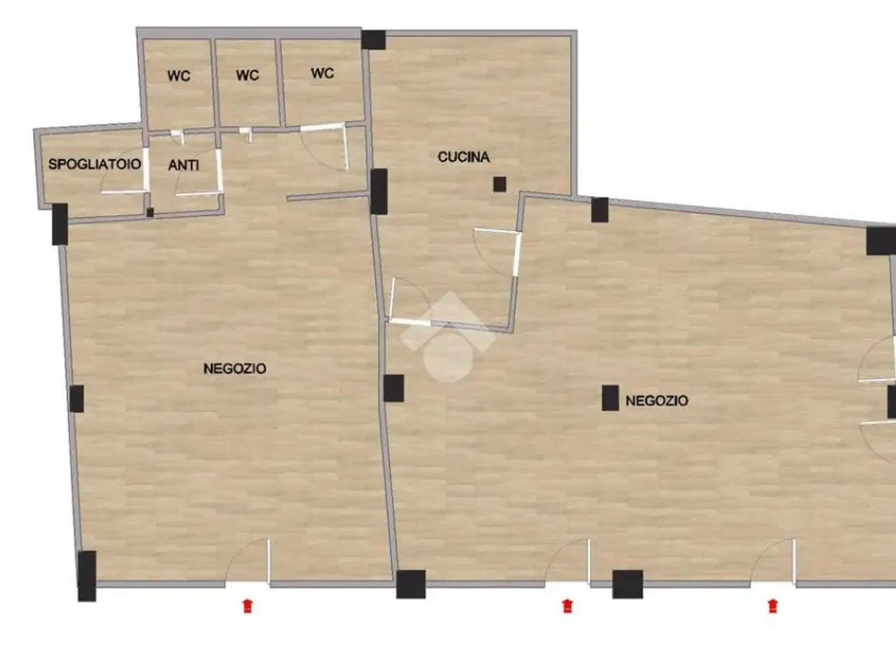Negozio in Via Ognissanti 14, Padova, {3} - Planimetria 1