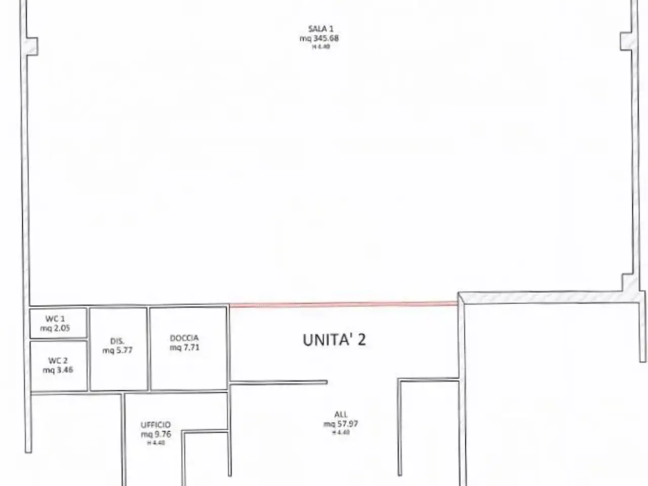 Capannone in Via Ninola 1, Calcinate, {3} - Planimetria 1