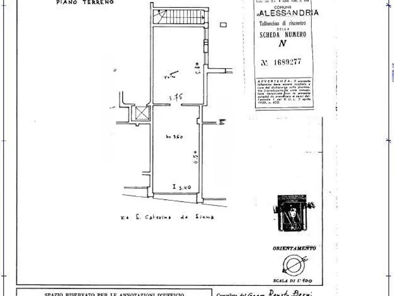 Negozio in Via Santa Caterina da Siena, Alessandria - Planimetria 1