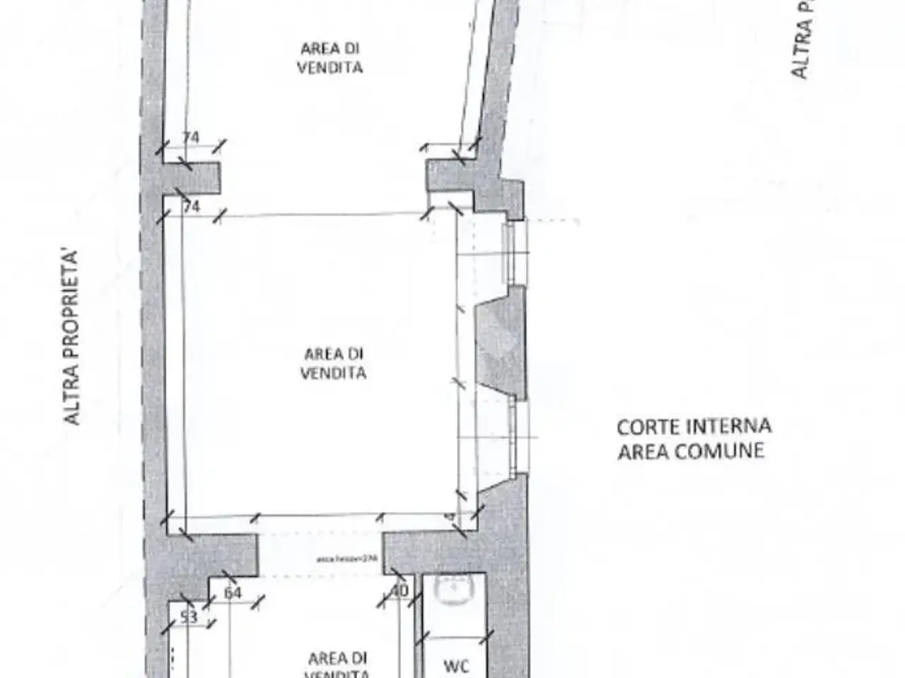 Negozio in Via Camillo Benso Conte di Cavour 41, Lecco, {3} - Planimetria 1