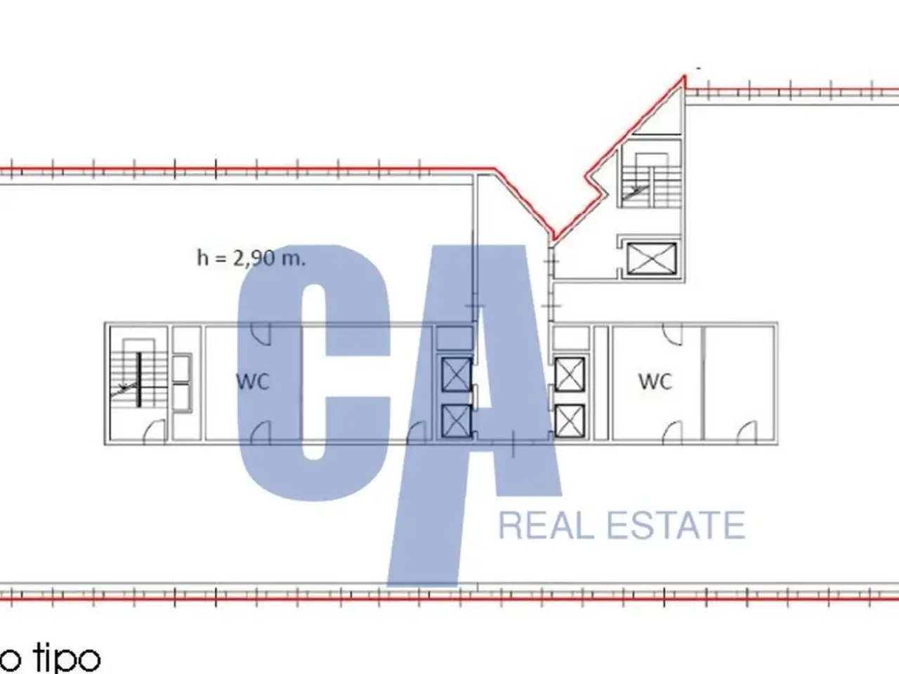 Ufficio in Via Abruzzi, Peschiera Borromeo, {3} - Planimetria 1