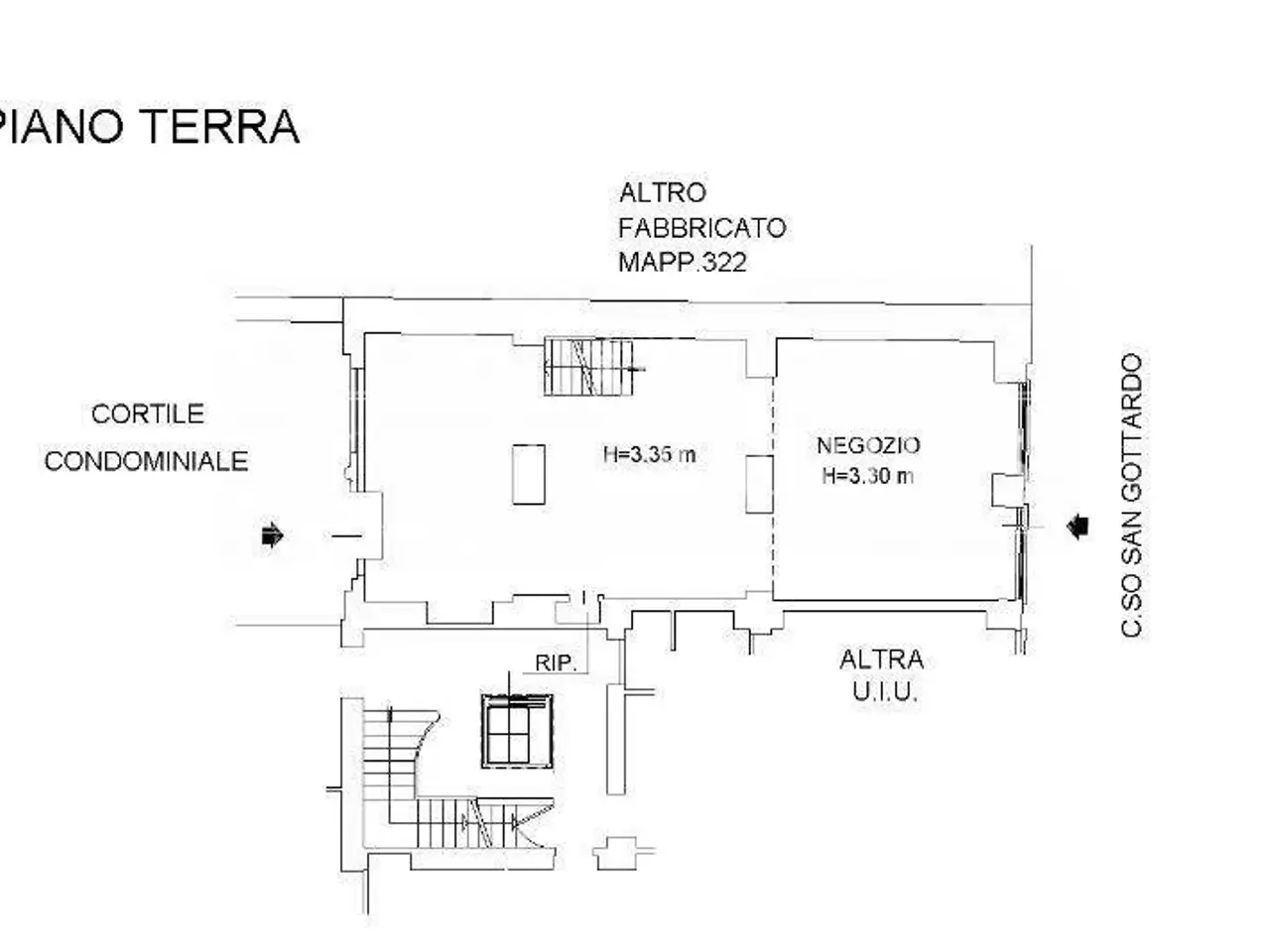 Negozio in Corso San Gottardo 30, Milano, {3} - Planimetria 1