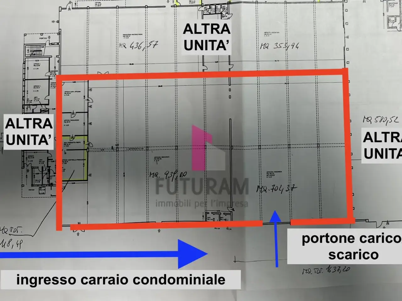 Capannone in Via Volta, Limena, {3} - Planimetria 1