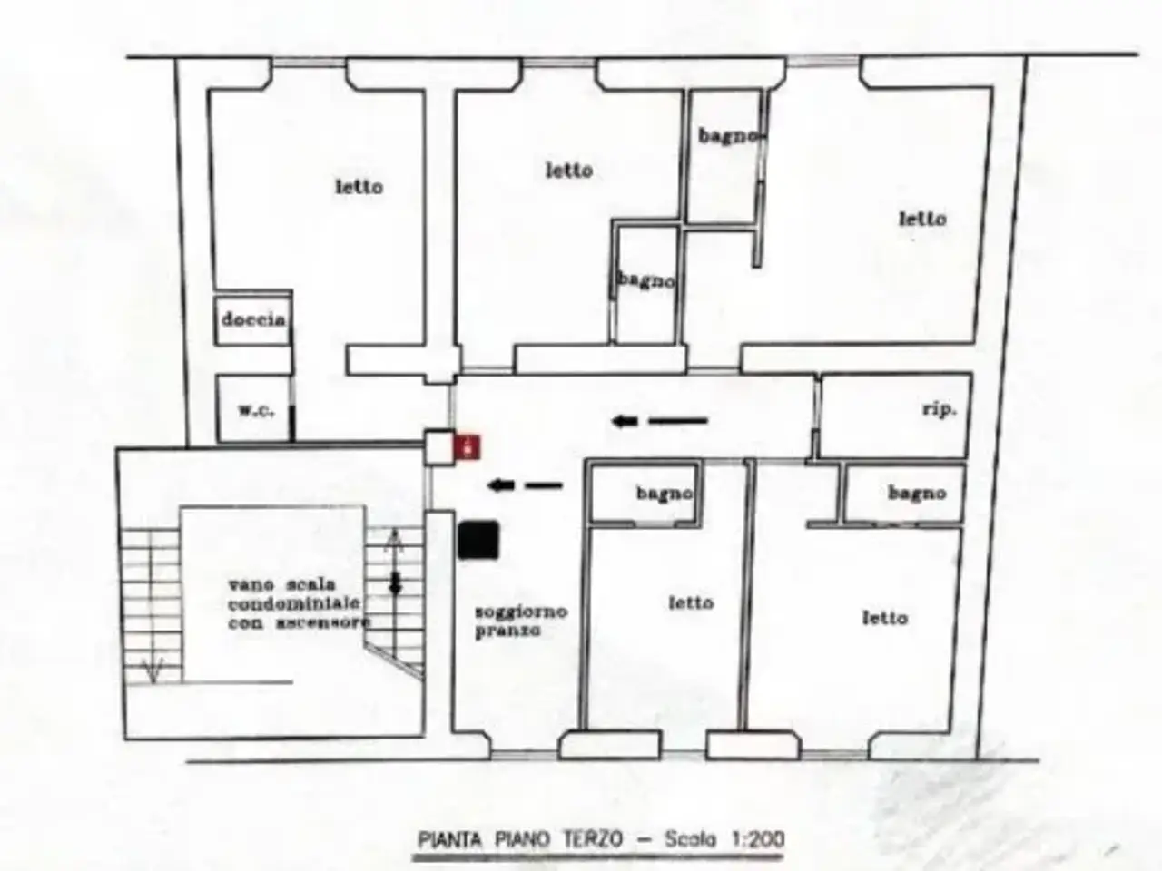 Bed & Breakfast in Via Celimontana 32, Roma, {3} - Planimetria 1