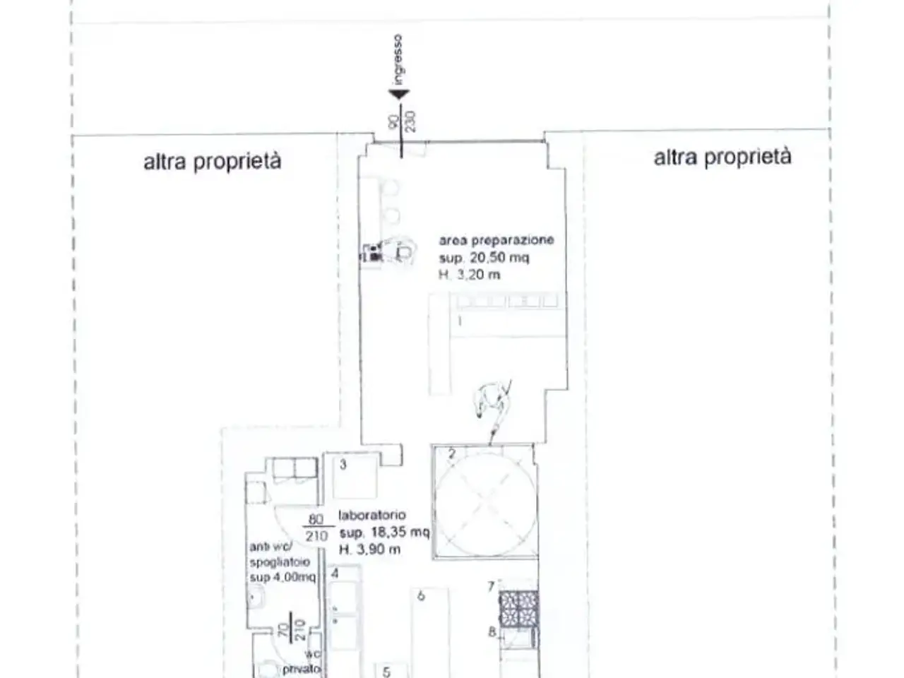 Negozio in Via Alcide De Gasperi 56, Rezzato, {3} - Planimetria 1