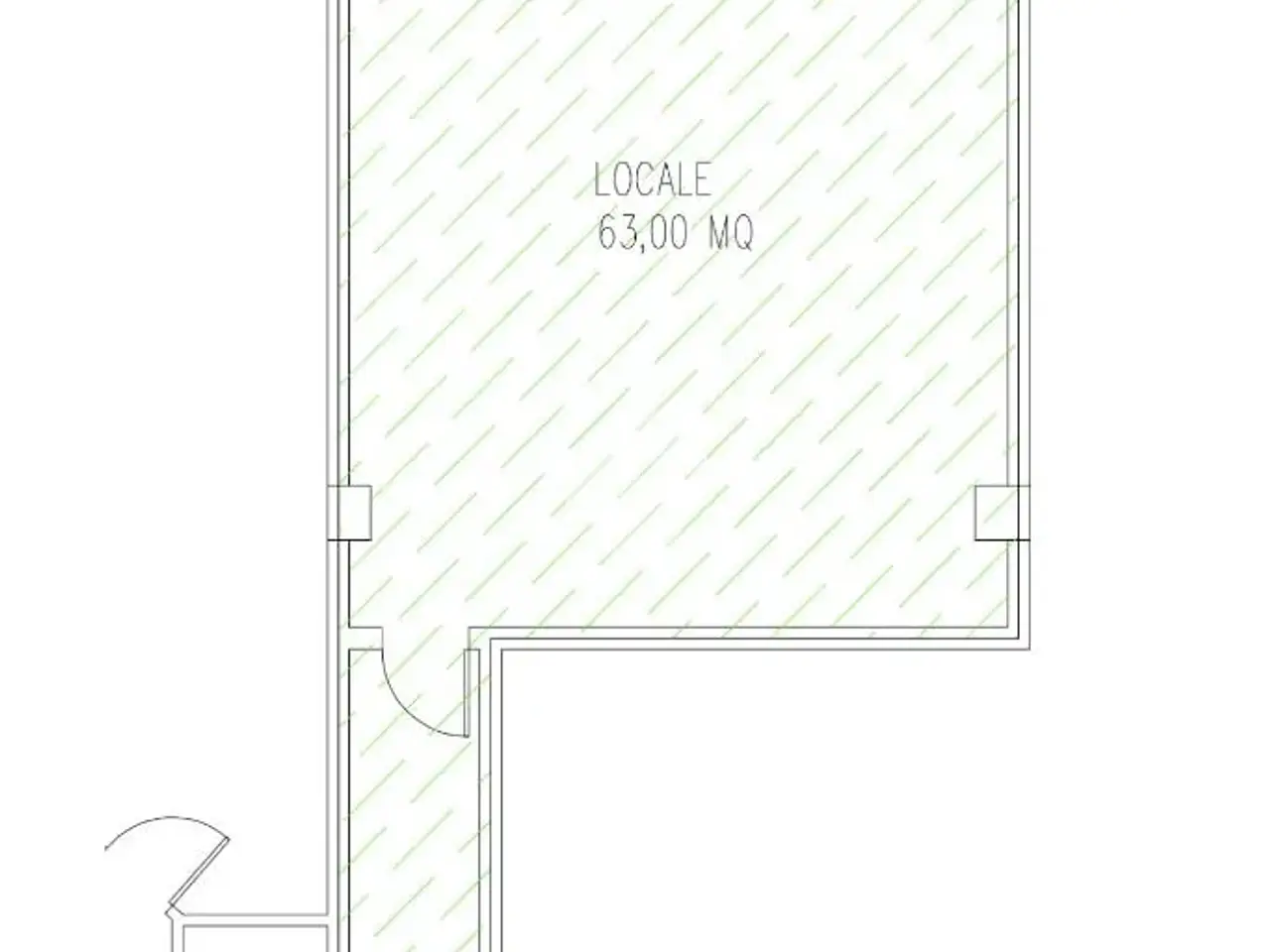 Negozio in Via Martiri di Cervarolo 20, Reggio Emilia, {3} - Planimetria 1