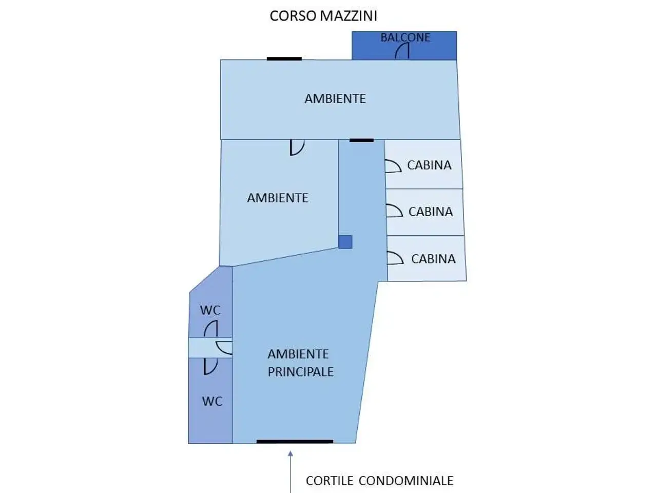 Negozio in Corso Mazzini  92, Cosenza, {3} - Planimetria 1