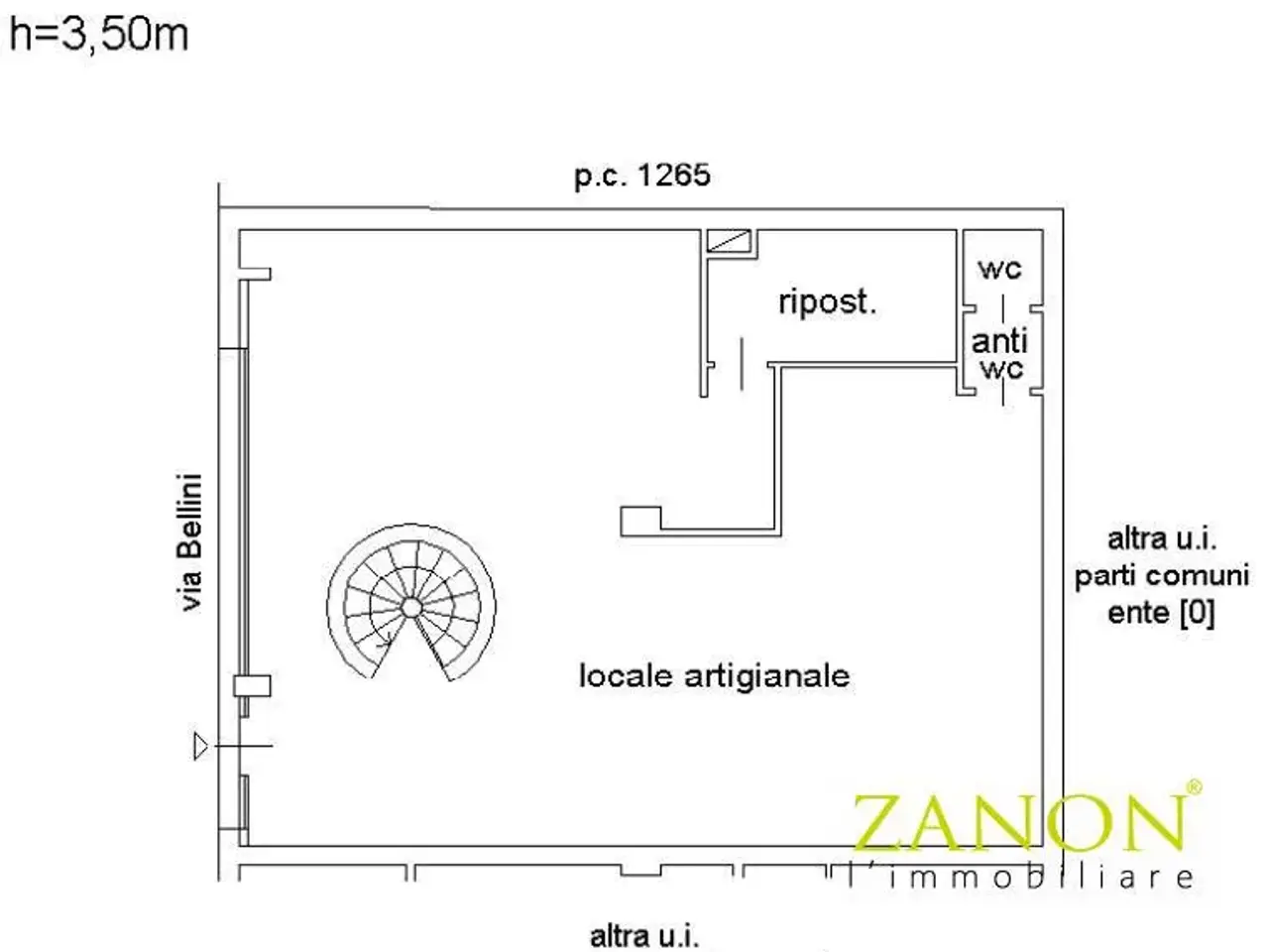 Negozio in Via Bellini 6, Gorizia, {3} - Planimetria 1