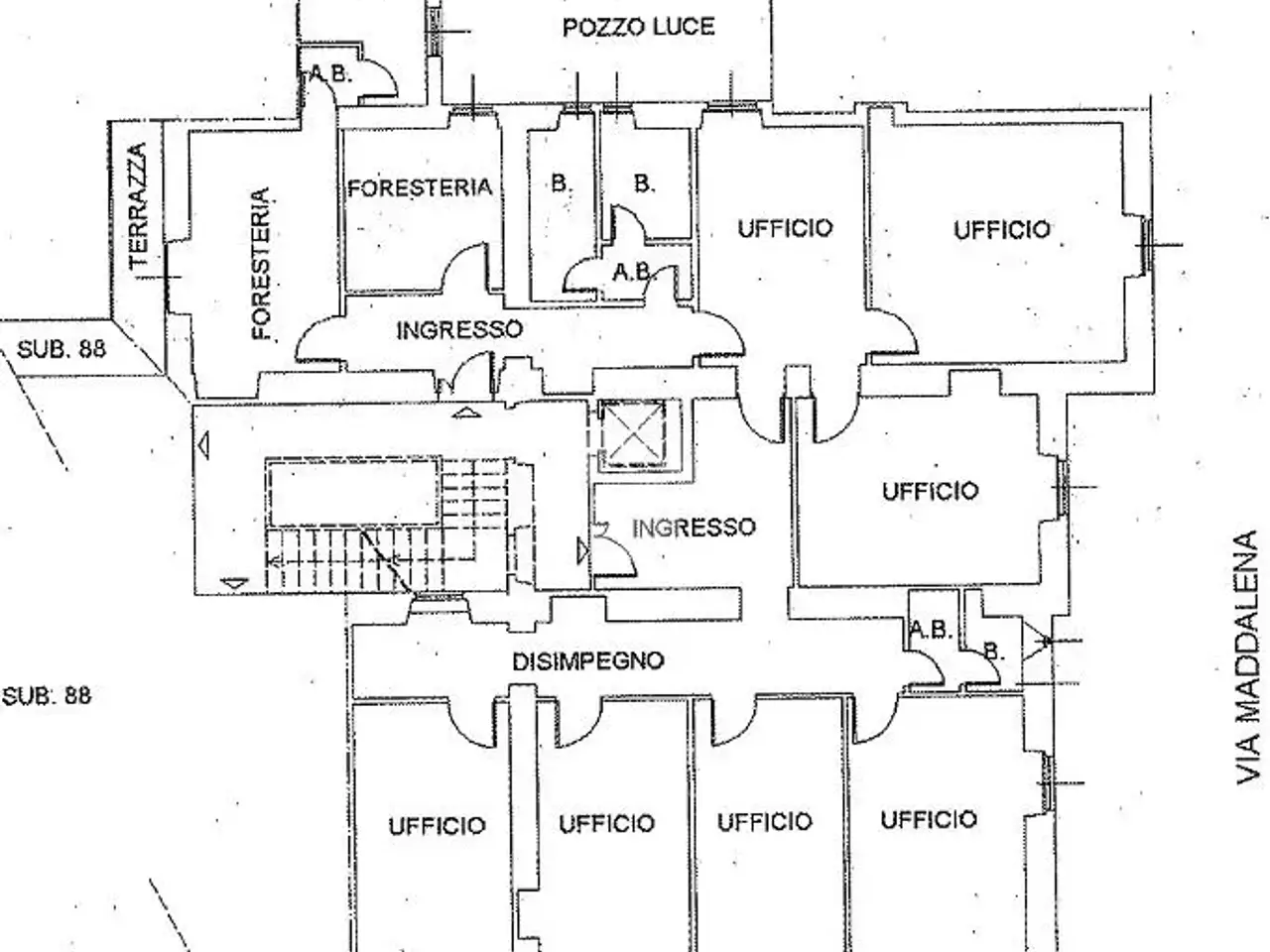 Ufficio in Piazza del Carmine 22, Cagliari, {3} - Planimetria 1
