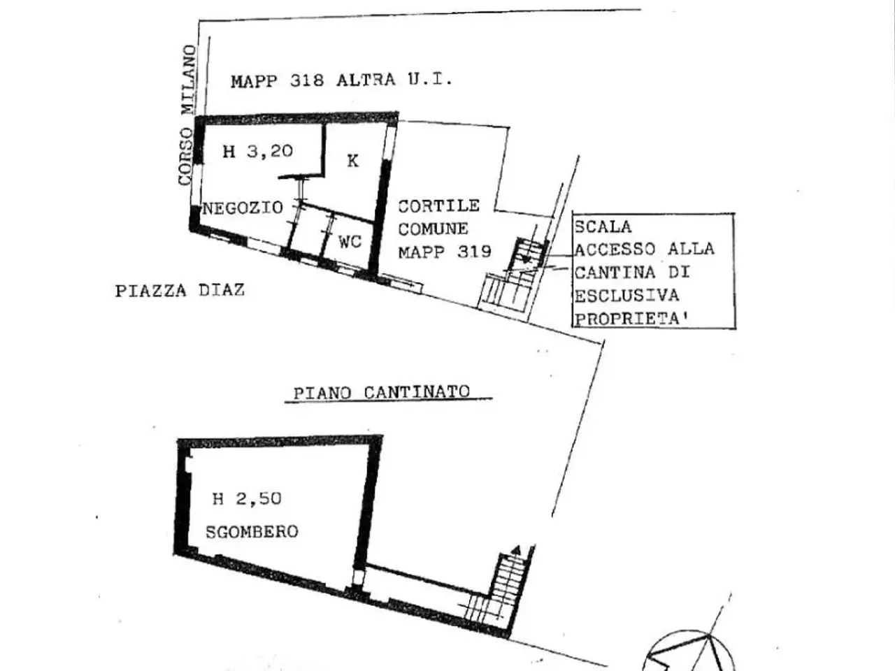 Negozio in Piazza a. Diaz 6, Busto Garolfo, {3} - Planimetria 1