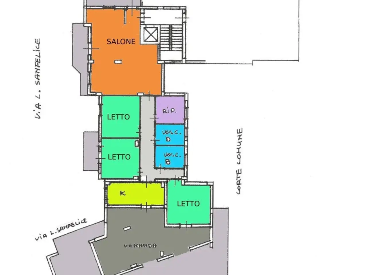 Appartamento in vendita, Via Ippolito Nievo 42, Bagheria - Planimetria 1