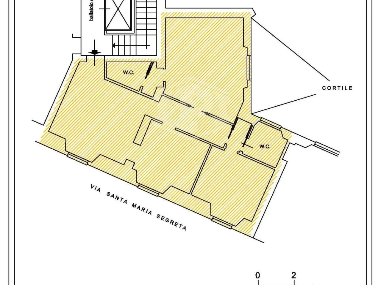 Ufficio in Via Santa Maria Segreta 6, Milano, {3} - Planimetria 1