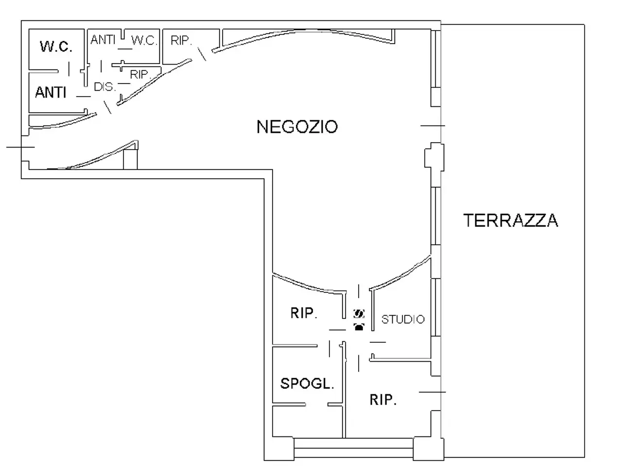 Negozio in Via Antonio Corradini, Este, {3} - Planimetria 1