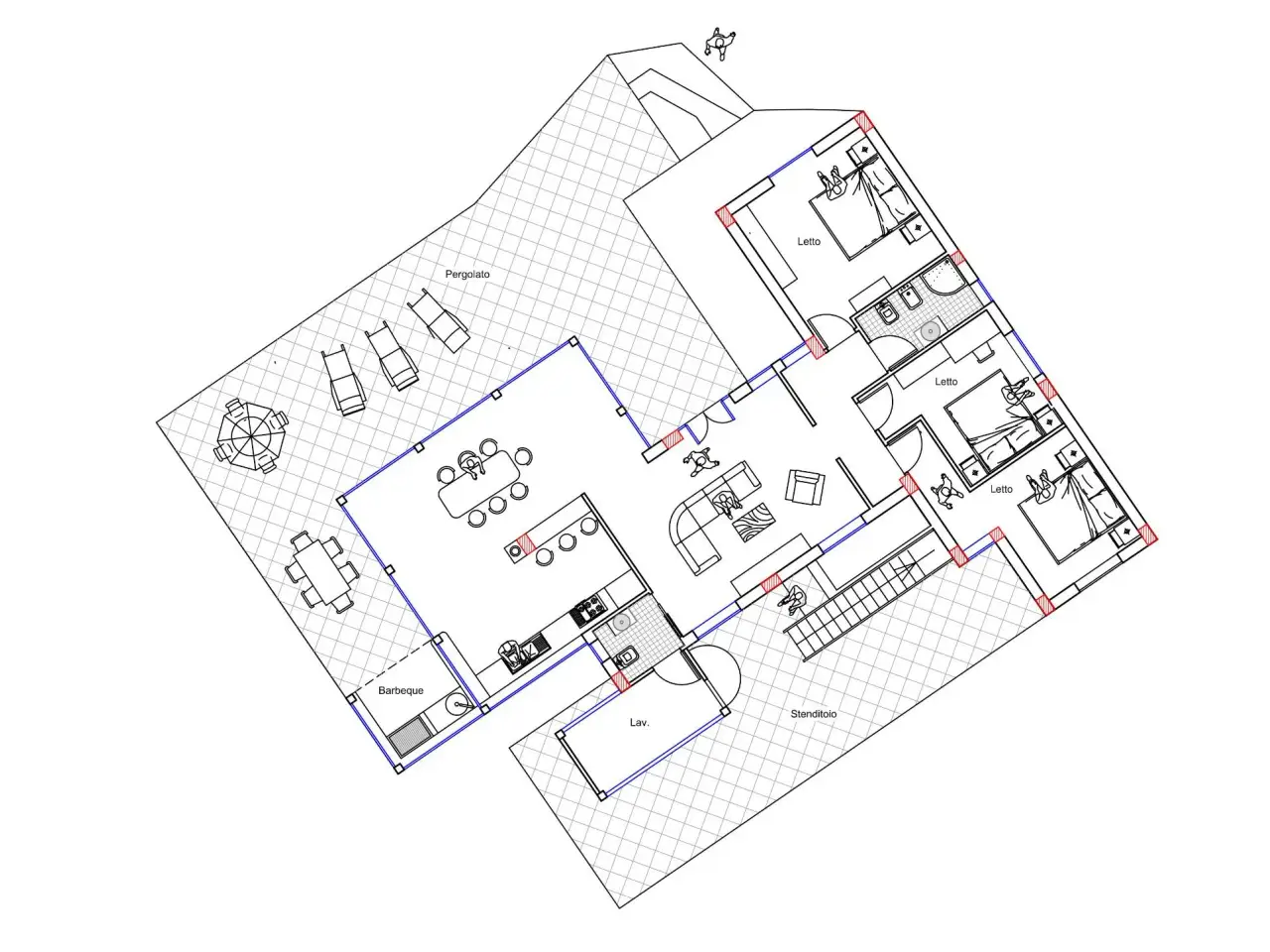 Villa unifamiliare in vendita, Via Giovanni Falcone 58/a, Cinisi - Planimetria 1