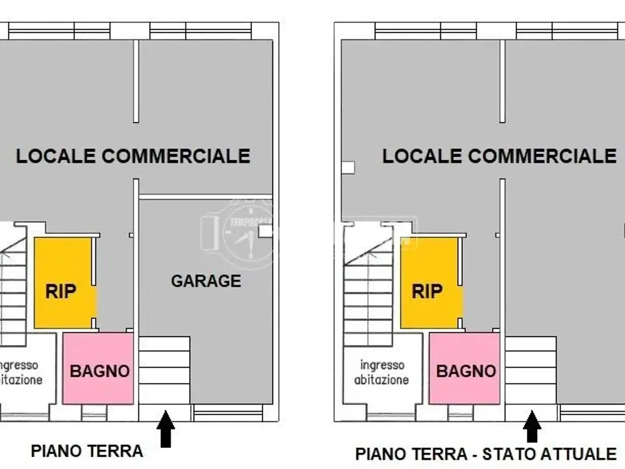 Negozio in Via Giordano Bruno 92, Porto San Giorgio, {3} - Planimetria 1