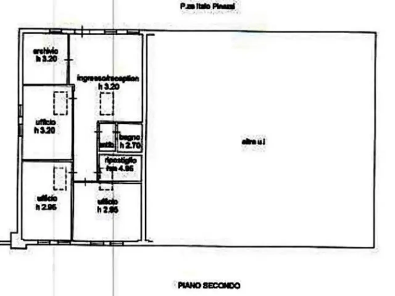 Ufficio in Piazza Italo Pinazzi 75/a, Parma, {3} - Planimetria 1