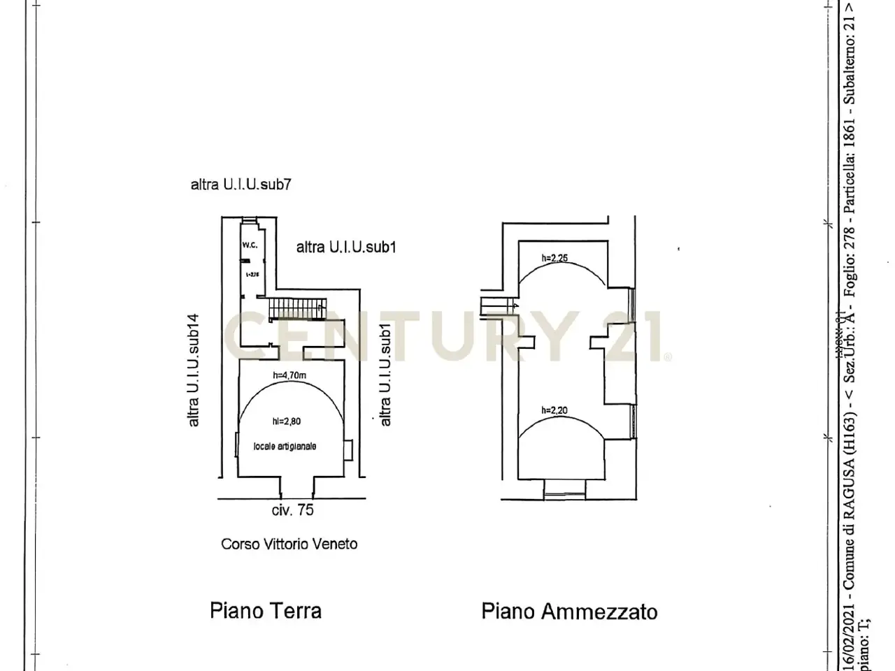 Negozio in Corso Vittorio Veneto 75, Ragusa, {3} - Planimetria 1