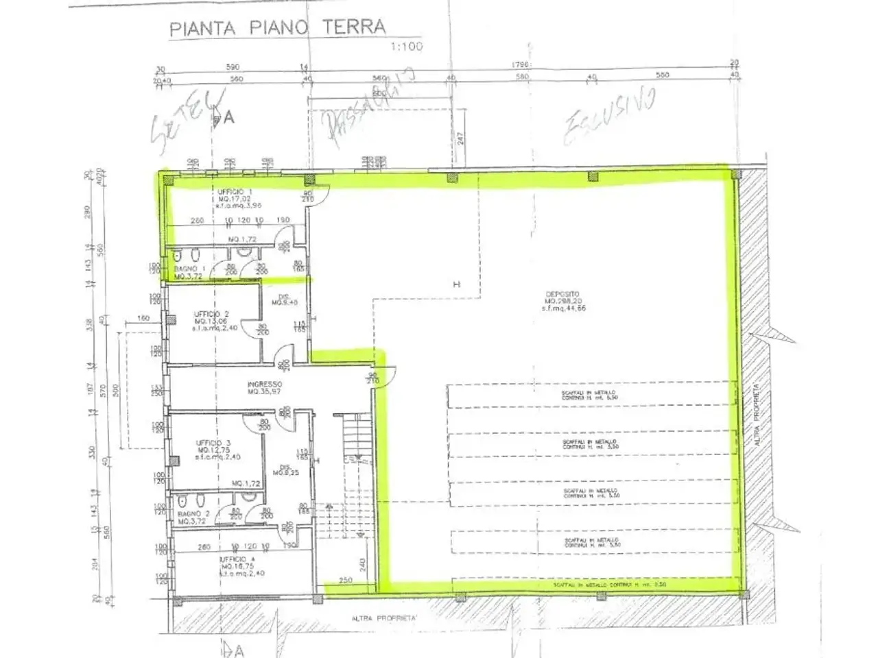 Capannone in Via del Lavoro 6, Malalbergo, {3} - Planimetria 1