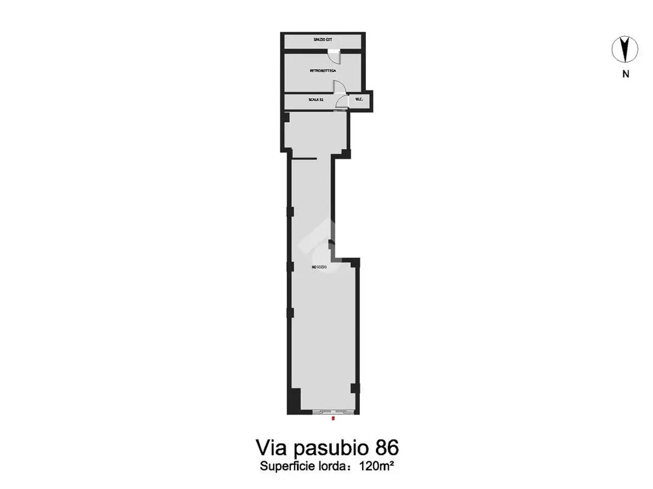 Negozio in Via Pasubio 86, Bari, {3} - Planimetria 1