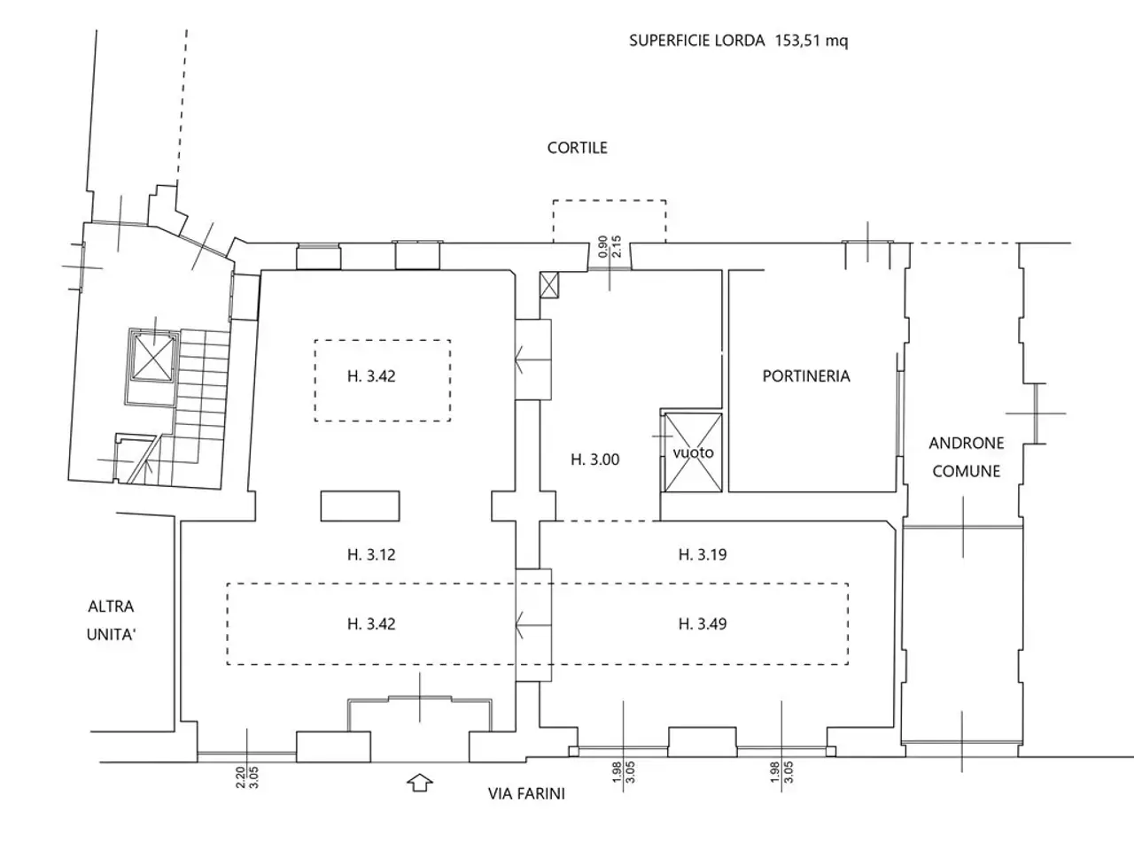 Negozio in Via Farini 72, Milano, {3} - Planimetria 1