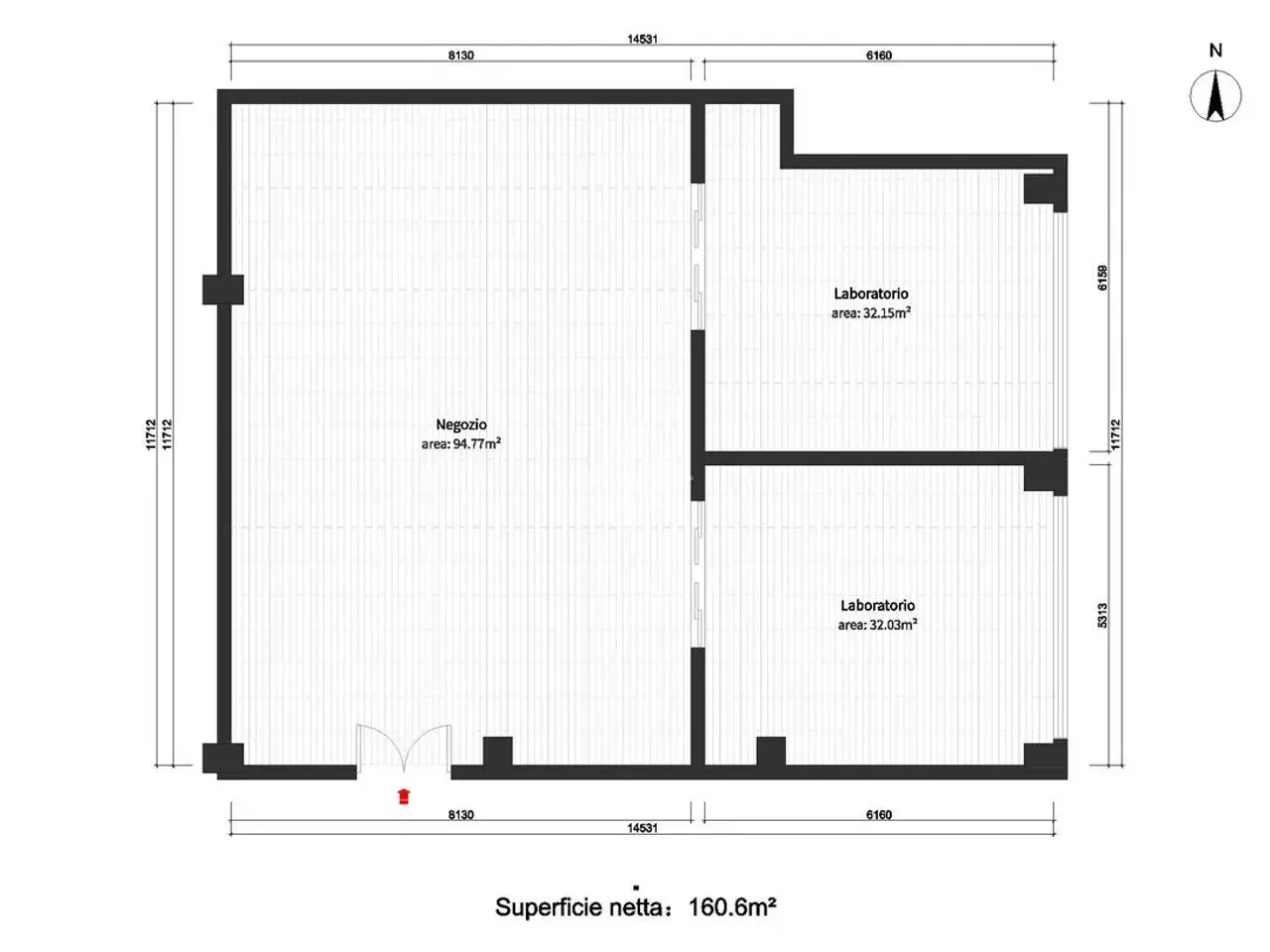 Negozio in Via Stella 86, Concesio, {3} - Planimetria 1