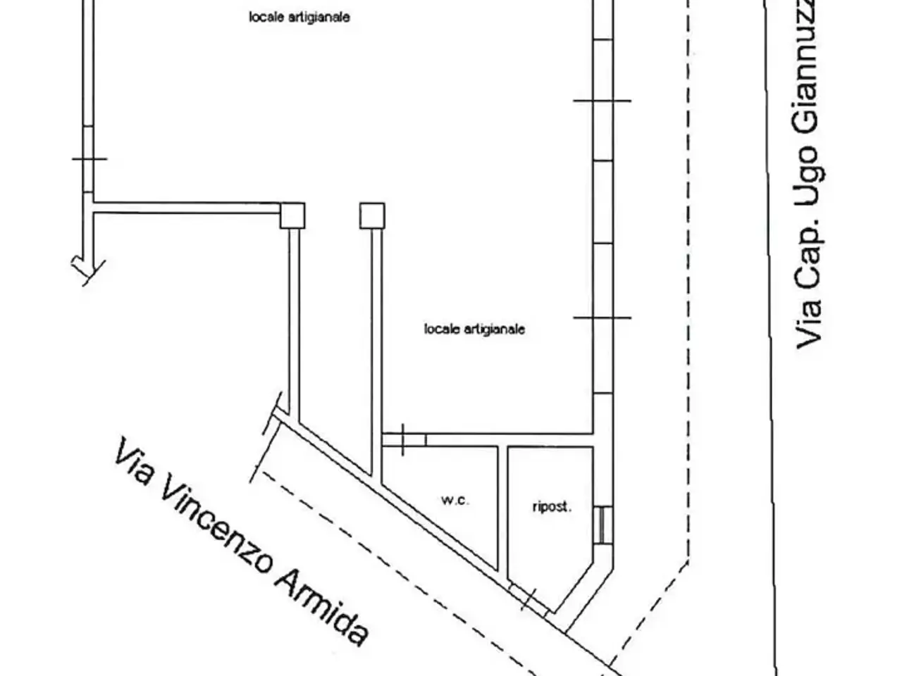 Negozio in Via Capitano Ugo Giannuzzi 224, Ugento, {3} - Planimetria 1