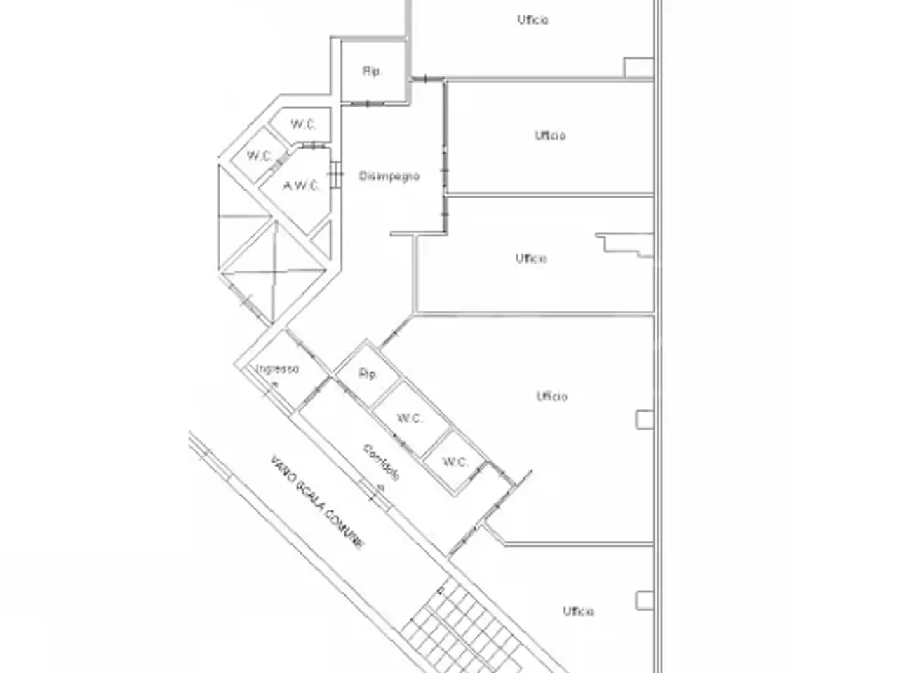 Ufficio in Via Vicinale Santa Maria del Pianto, Napoli, {3} - Planimetria 1