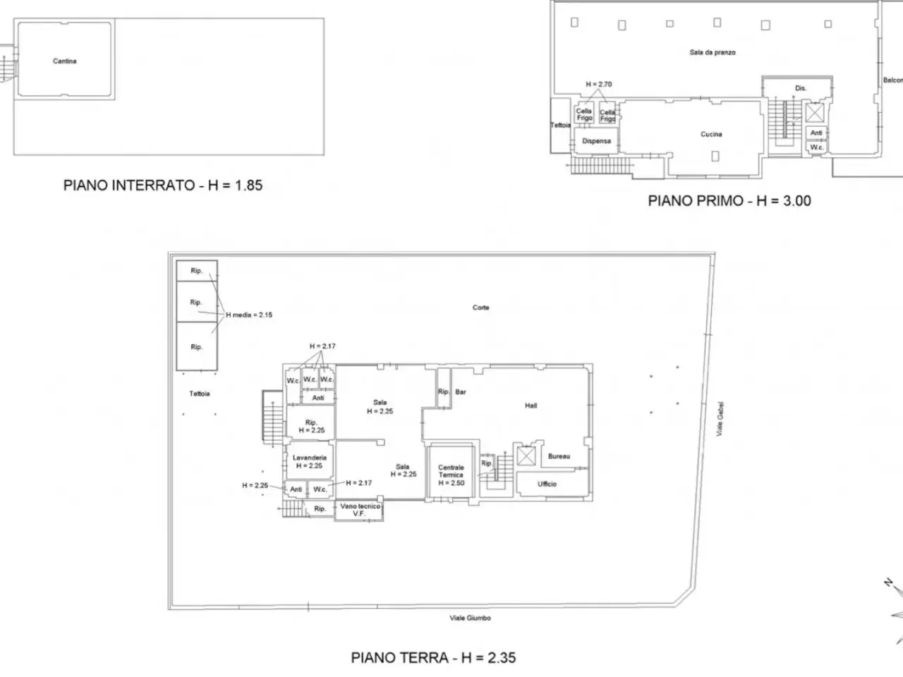 Albergo in Viale Porto Palos, Rimini, {3} - Planimetria 1