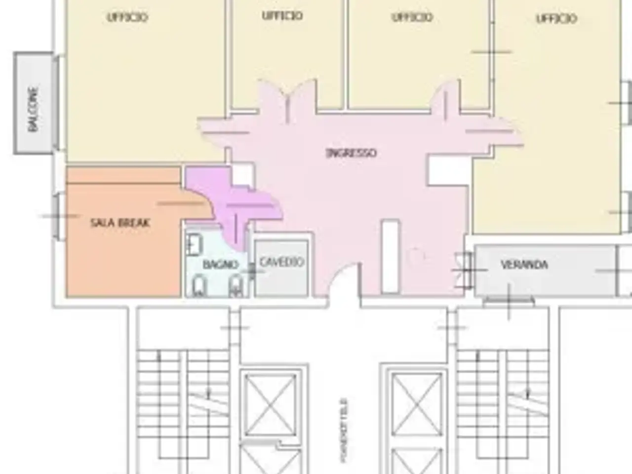 Ufficio in Via Solferino 20c, Brescia, {3} - Planimetria 1