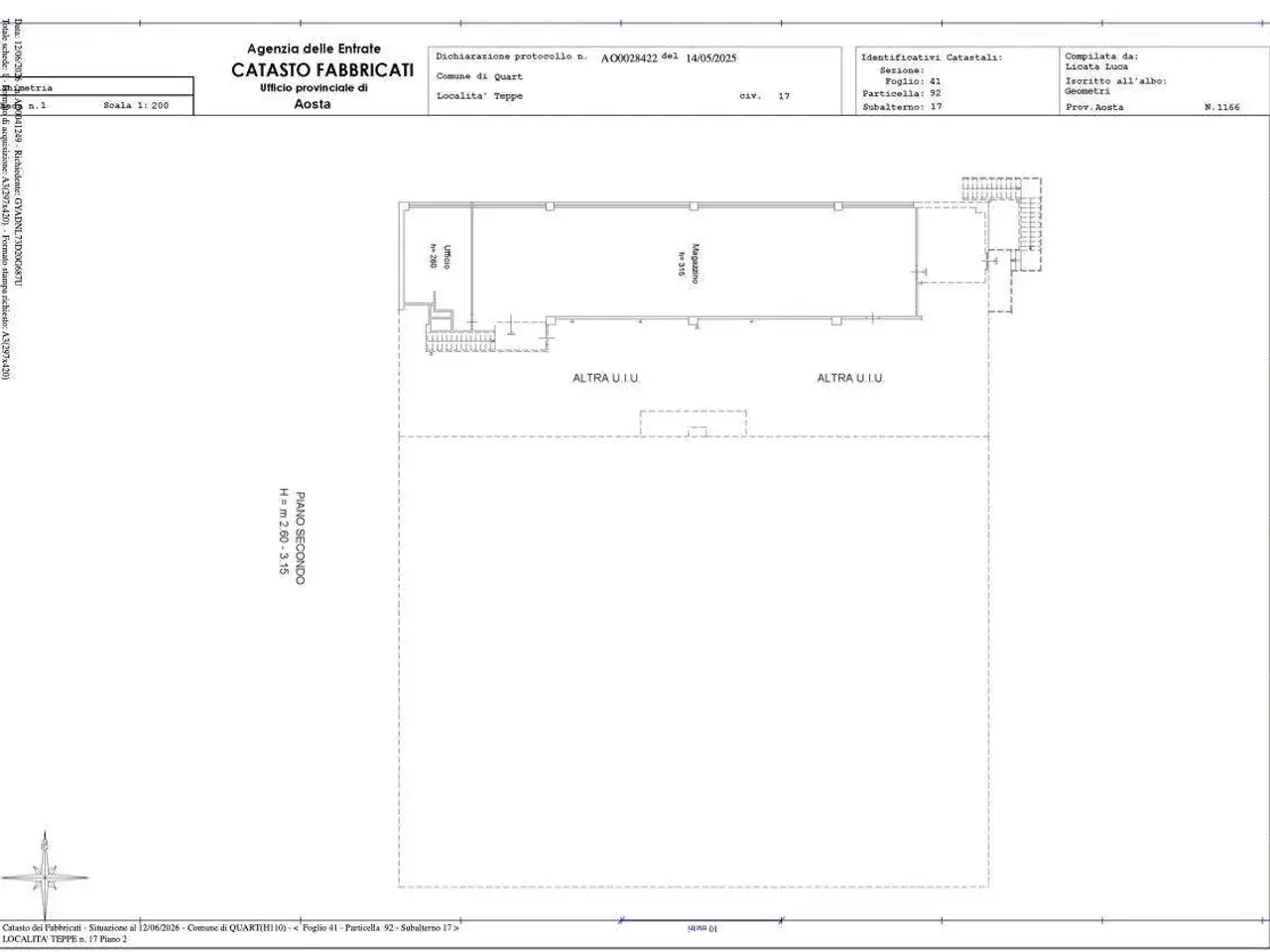 Negozio in Località Teppe, Quart, {3} - Planimetria 1