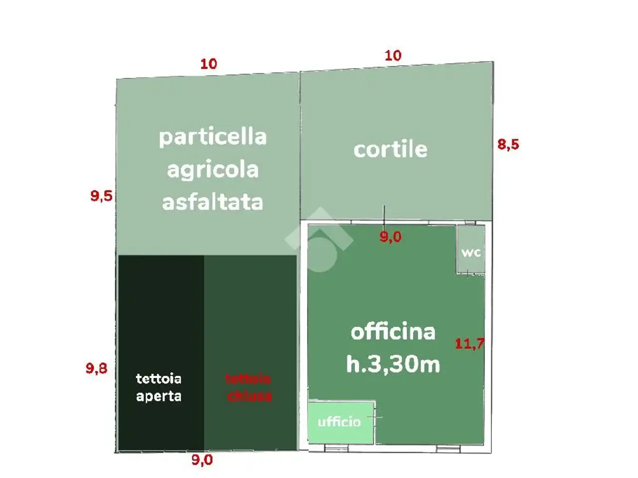 Capannone in Via a. Pertini 4, San Nicola La Strada, {3} - Planimetria 1