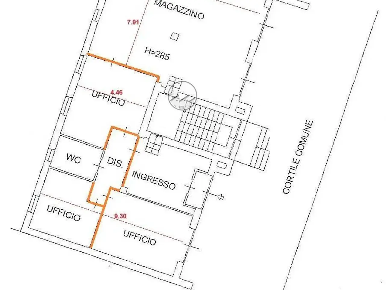 Capannone in Via Grossi 8, Pavia, {3} - Planimetria 1