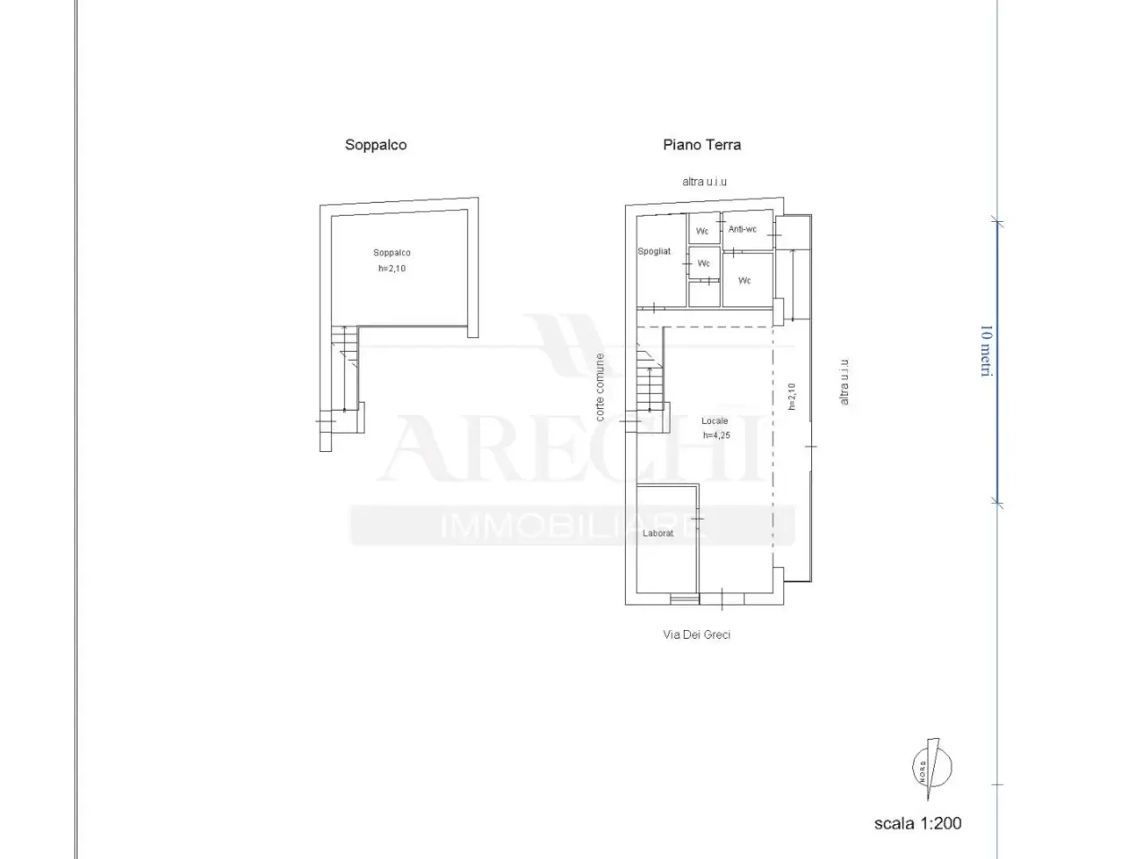 Negozio in Via dei Greci, Salerno, {3} - Planimetria 1