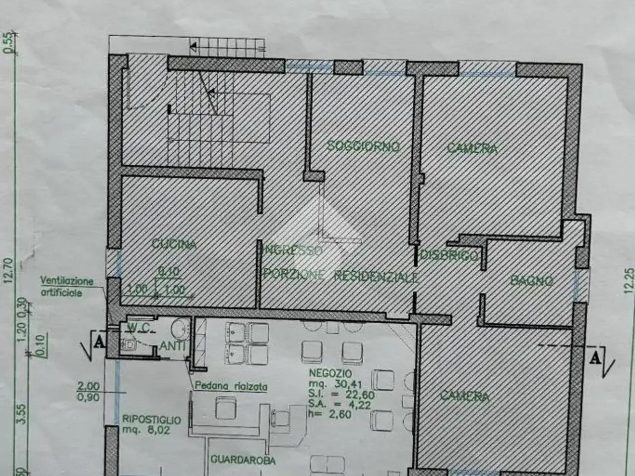 Negozio in Via Ruio Arcane 37, Valdobbiadene, {3} - Planimetria 1