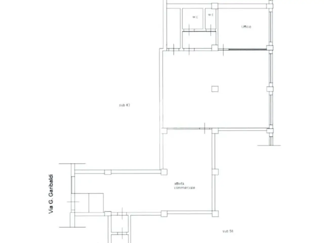 Negozio in Via G. Garibaldi 126, Messina, {3} - Planimetria 1