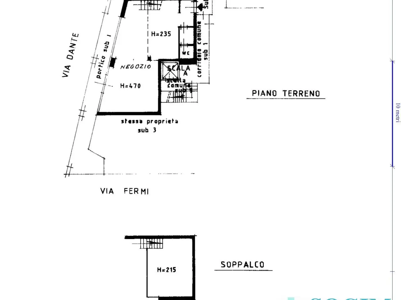 Negozio in Via Dante 42, Sesto San Giovanni, {3} - Planimetria 1