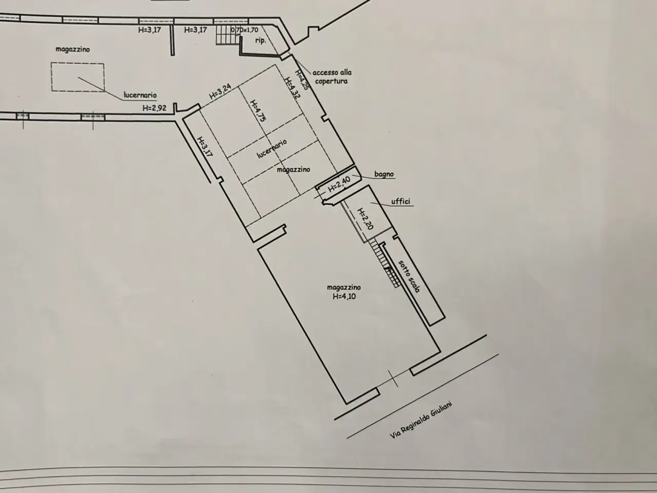 Magazzino in Via Reginaldo Giuliani 108, Firenze, {3} - Planimetria 1